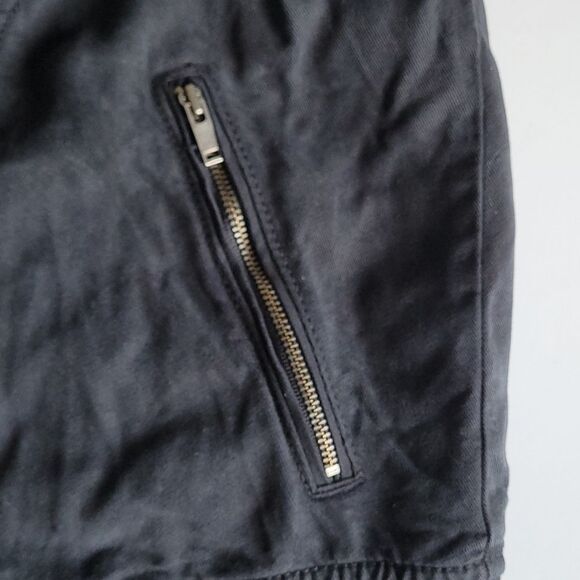 American Eagle Lyocell Assymetrical Jacket Women's Black Medium - Picture 5 of 7